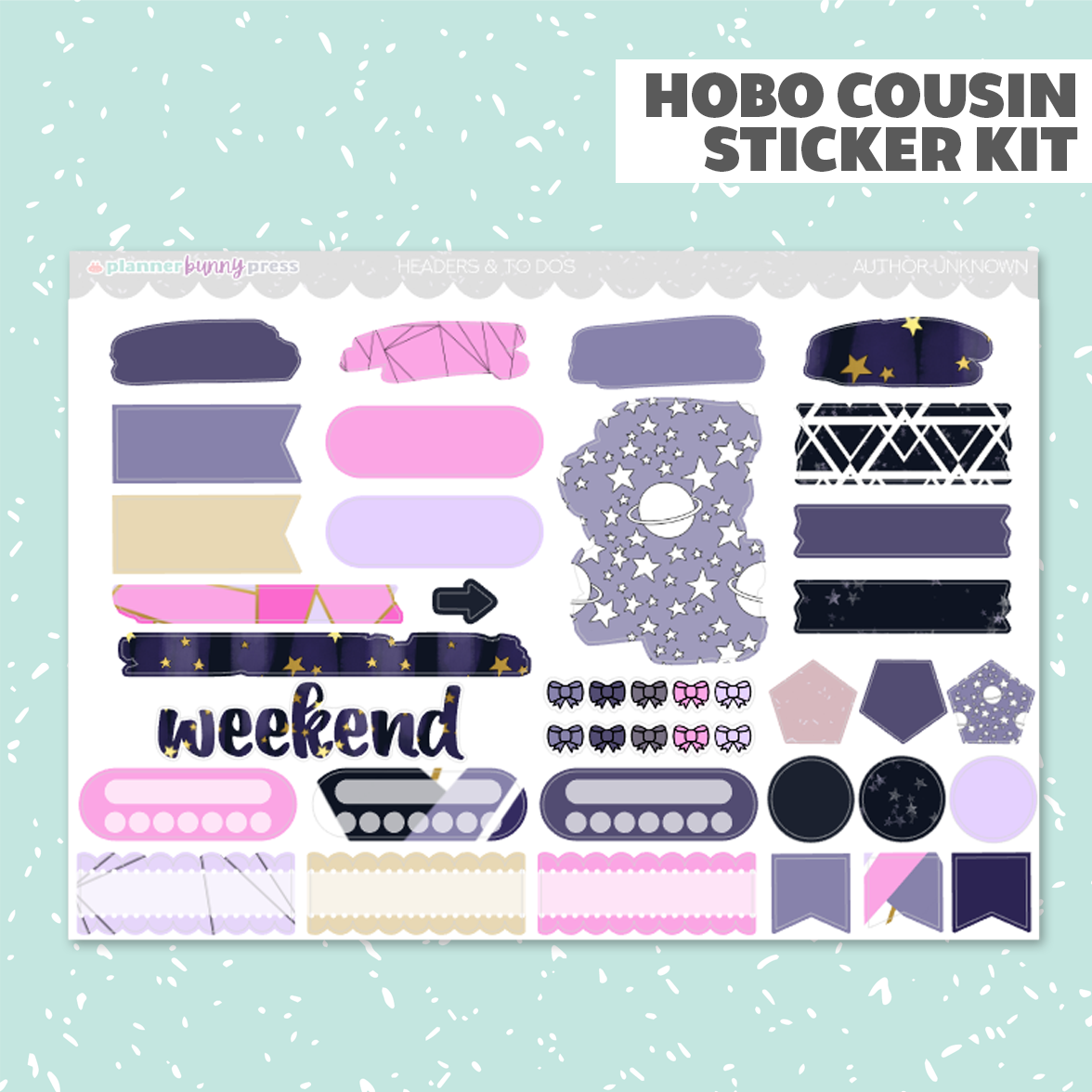 Author Unknown | Hobonichi Cousin Sticker Kit
