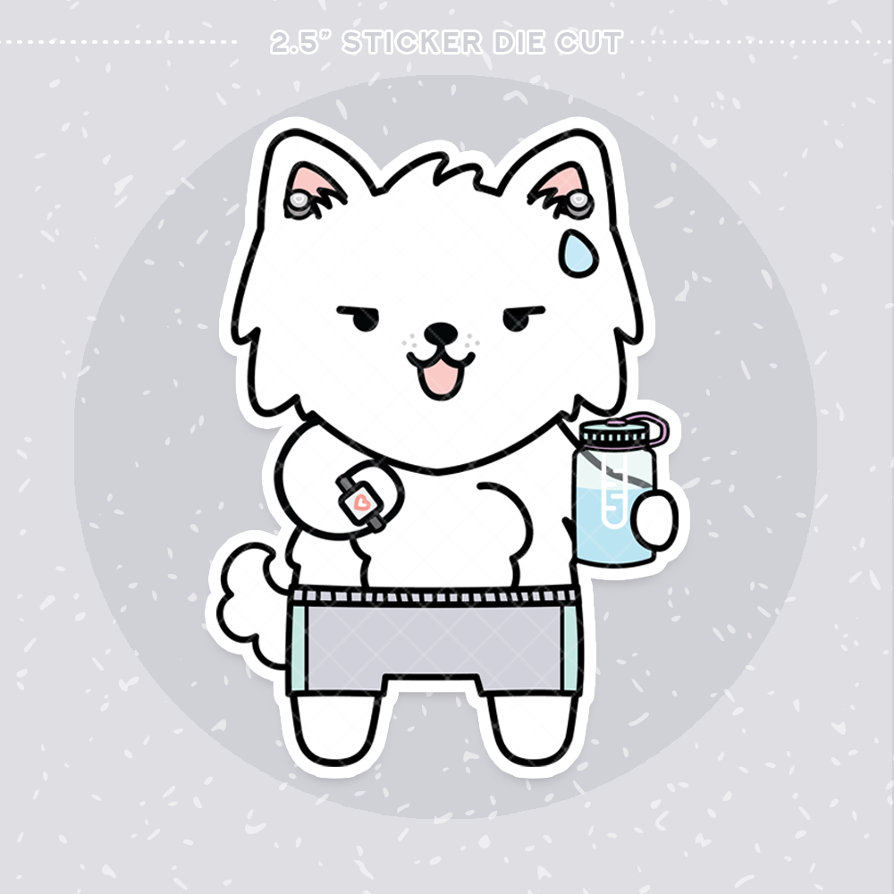 Work It Out Sticker Die Cut