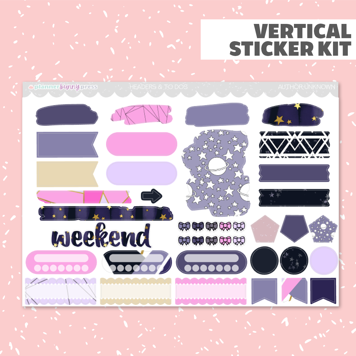 Author Unknown | Vertical Sticker Kit
