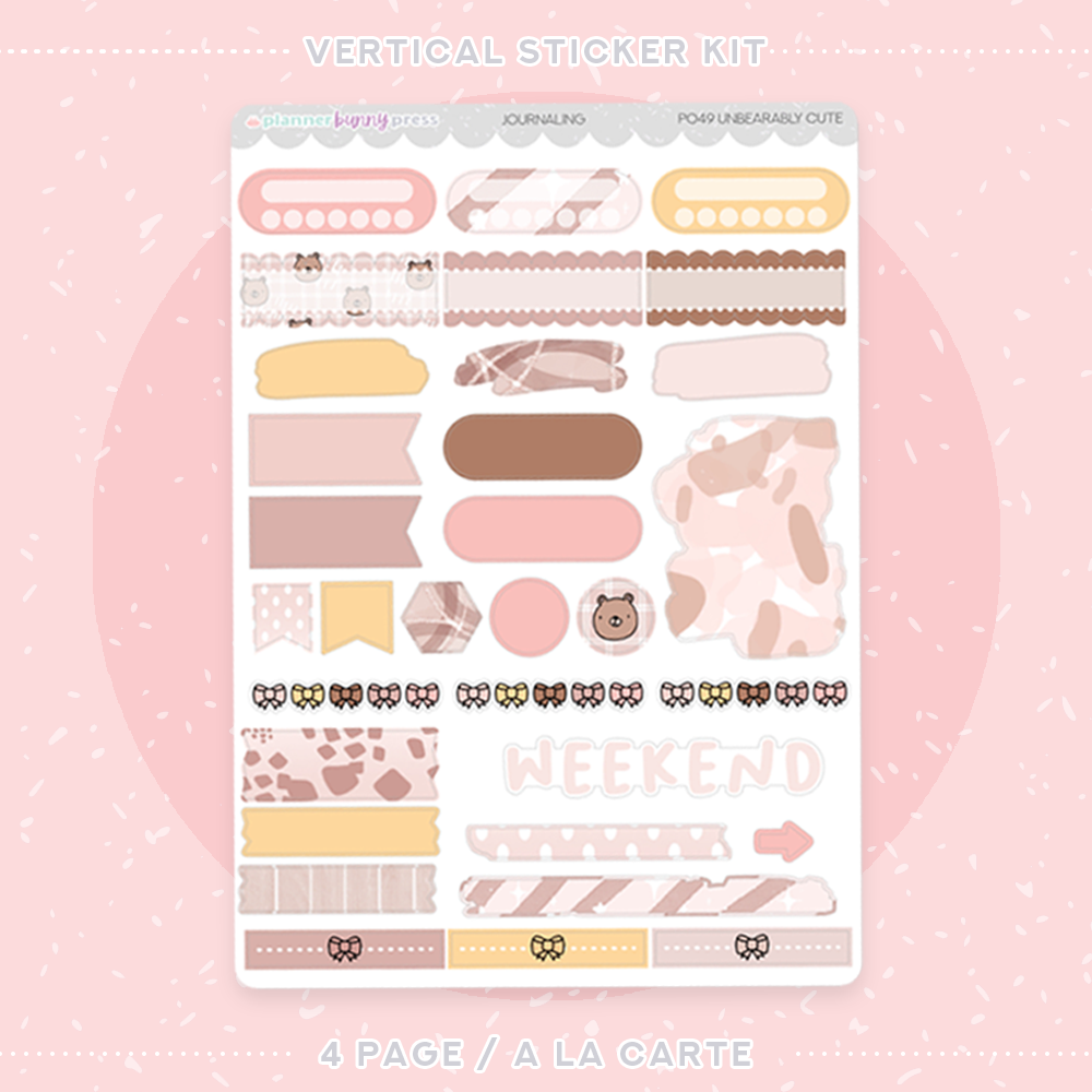 Unbearably Cute | Vertical Sticker Kit
