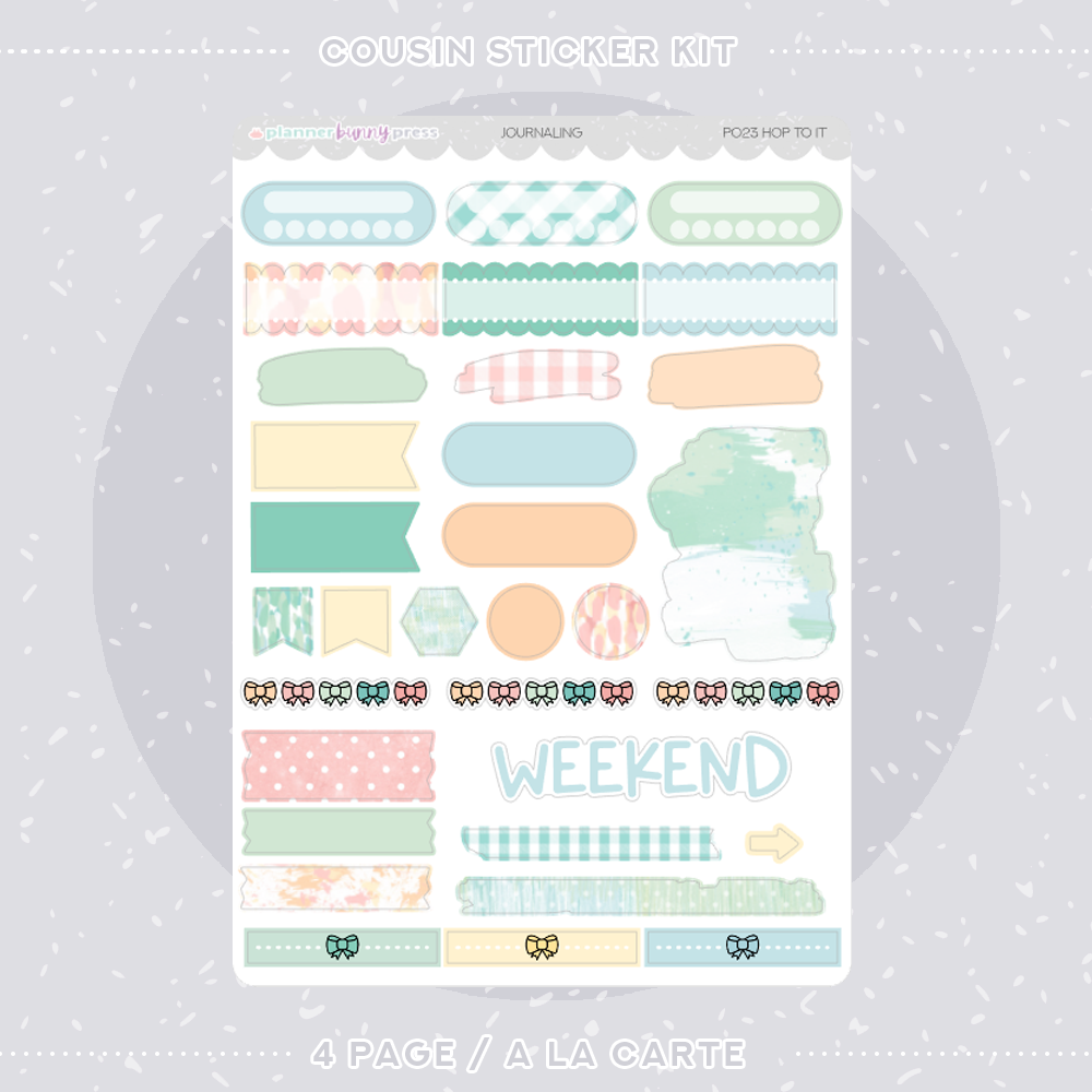 Hop To It | Hobonichi Cousin Sticker Kit