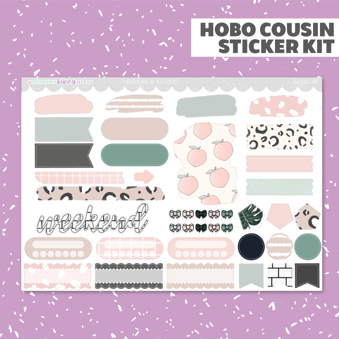 Basic AF | Hobonichi Cousin Sticker Kit