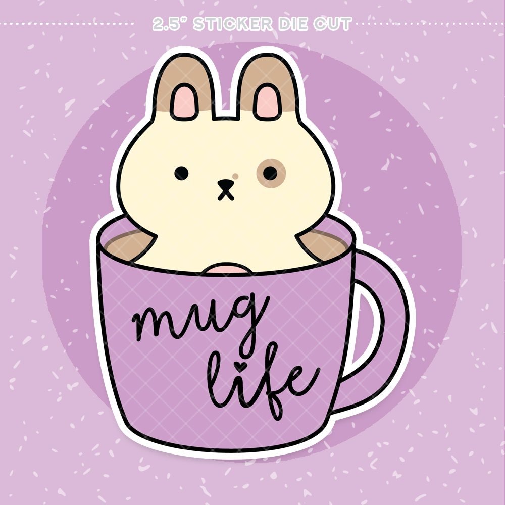 Mug Life Sticker Die Cut