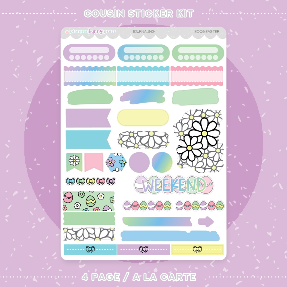 Easter | Hobonichi Cousin Sticker Kit