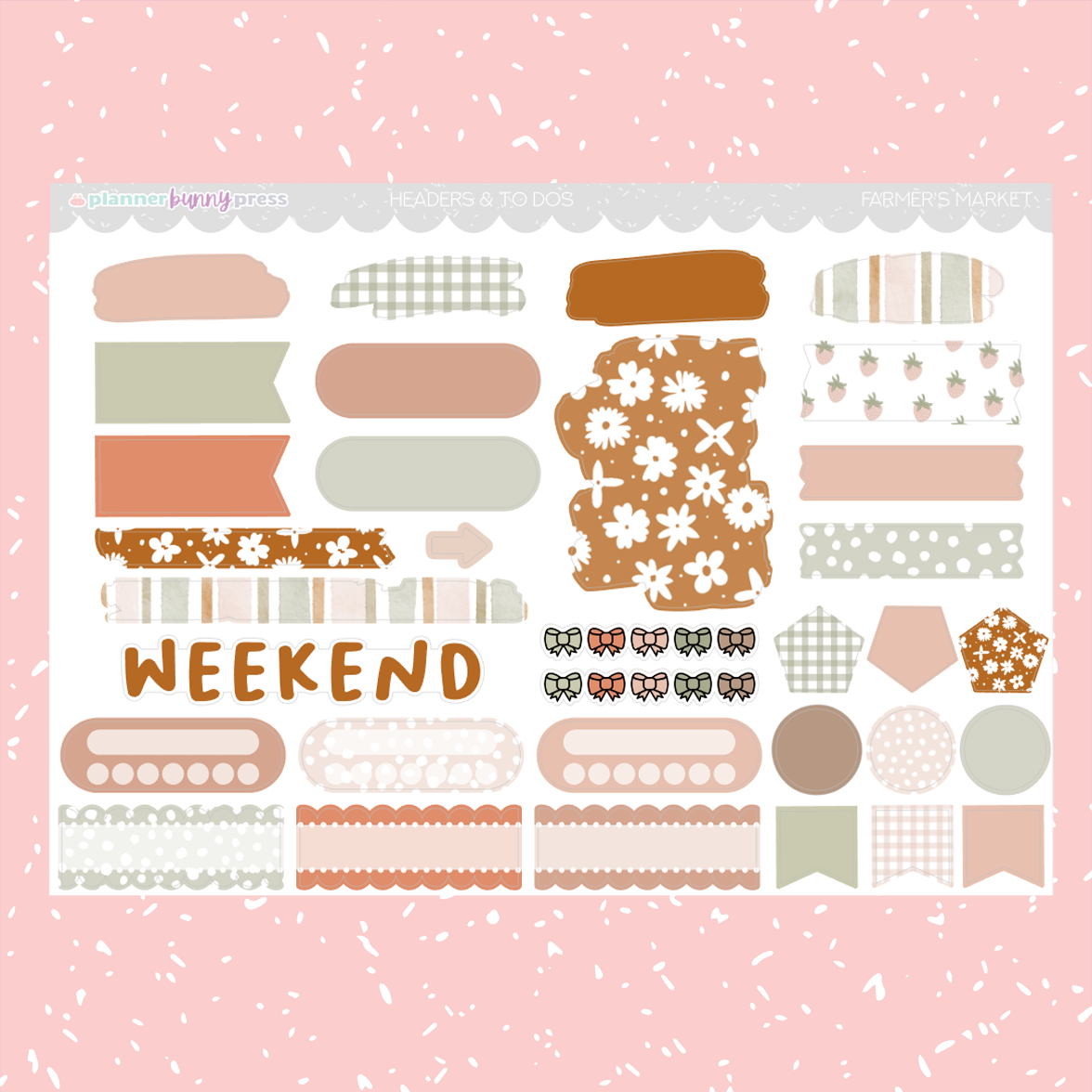 Farmer's Market | Hobonichi Cousin Sticker Kit