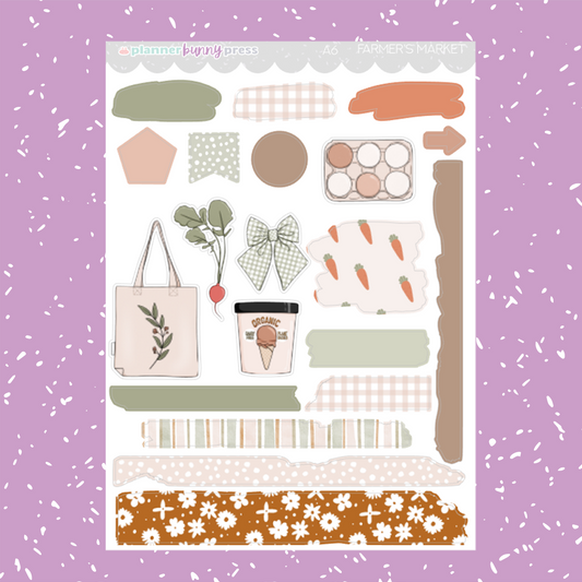 Farmer's Market  | A6 Sticker Kit