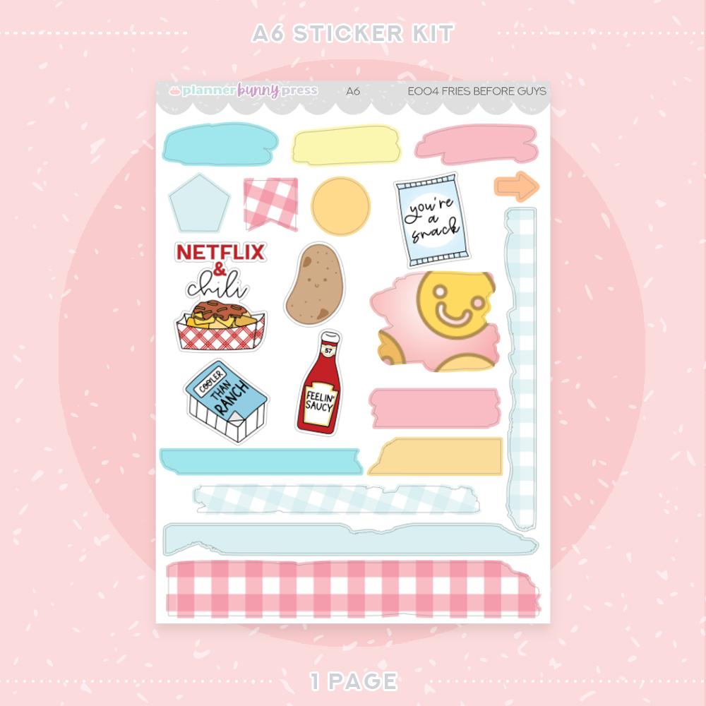 Fries Before Guys | A6 Sticker Kit