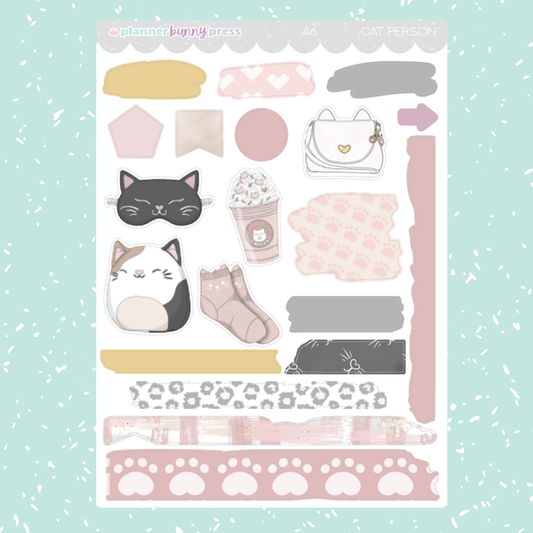 Cat Person | A6 Sticker Kit