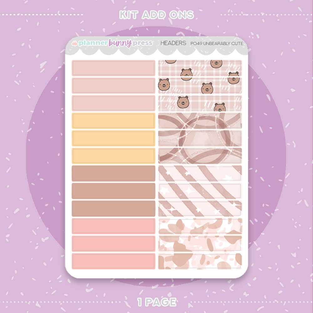Unbearably Cute | Add Ons
