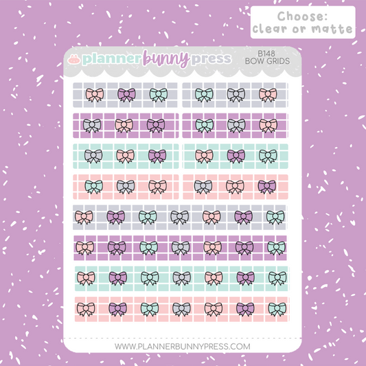 Bow Grid Washi Strips | LAST CHANCE