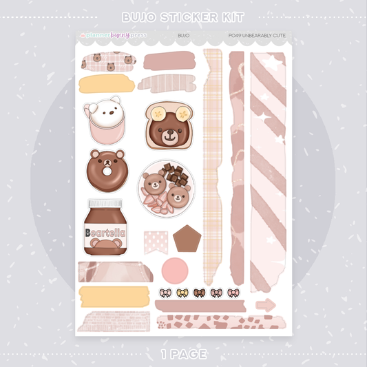 Unbearably Cute | Bujo Sticker Kit