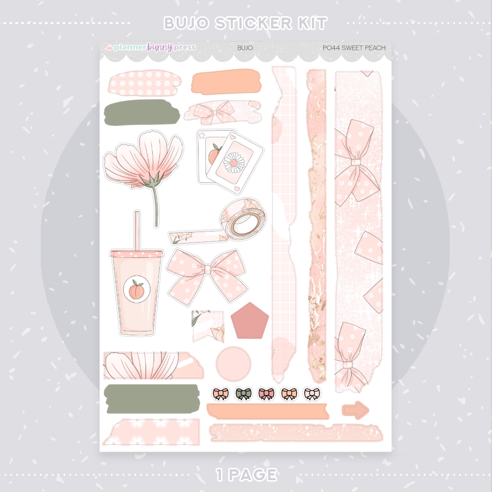 Sweet Peach | Bujo Sticker Kit