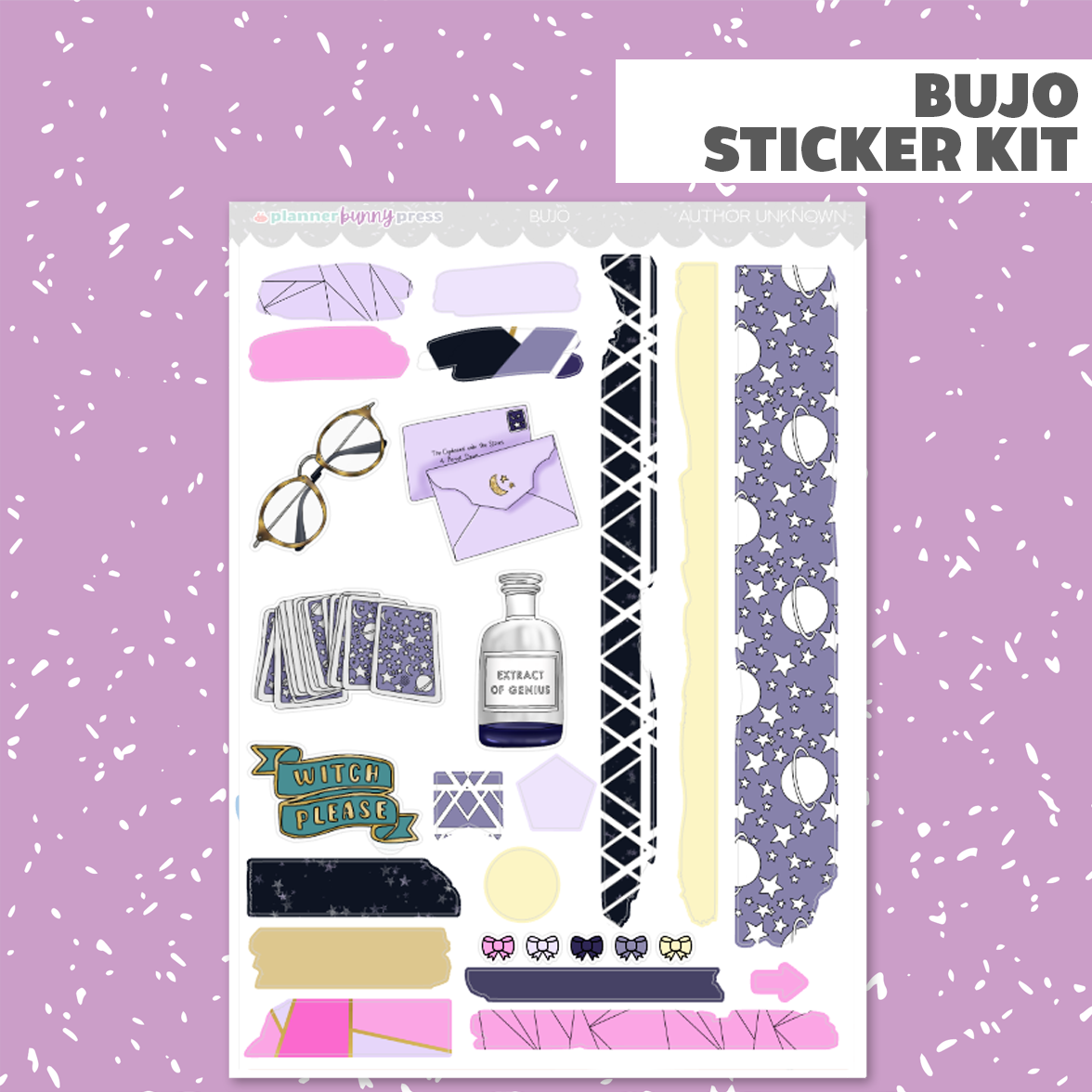 Author Unknown | Bujo Sticker Kit