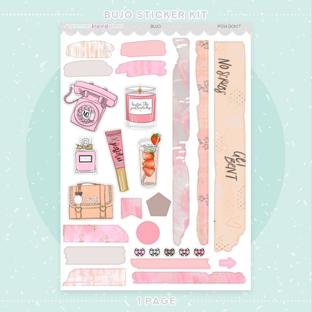 Don't | Bujo Sticker Kit