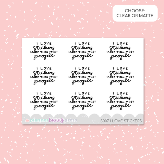 I love stickers | Script Mini