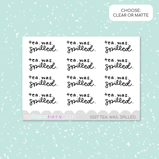 Tea Was Spilled | Script Mini