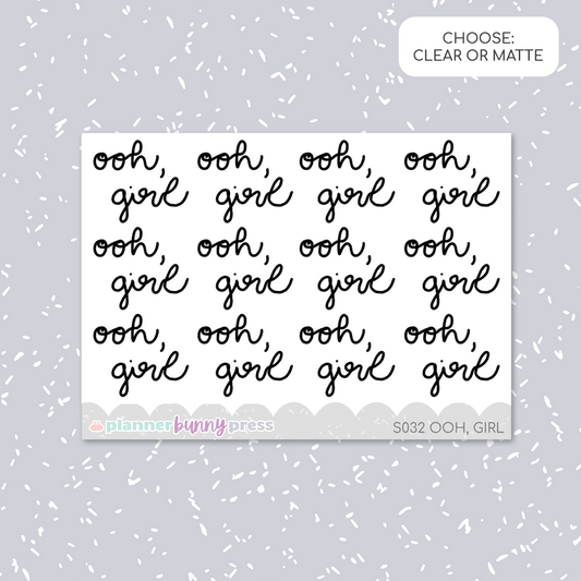 Ooh, Girl | Script Mini