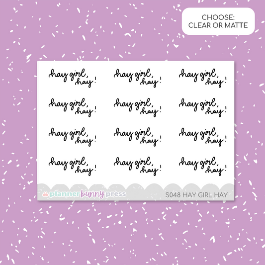 Hay, girl, hay! | Script Mini