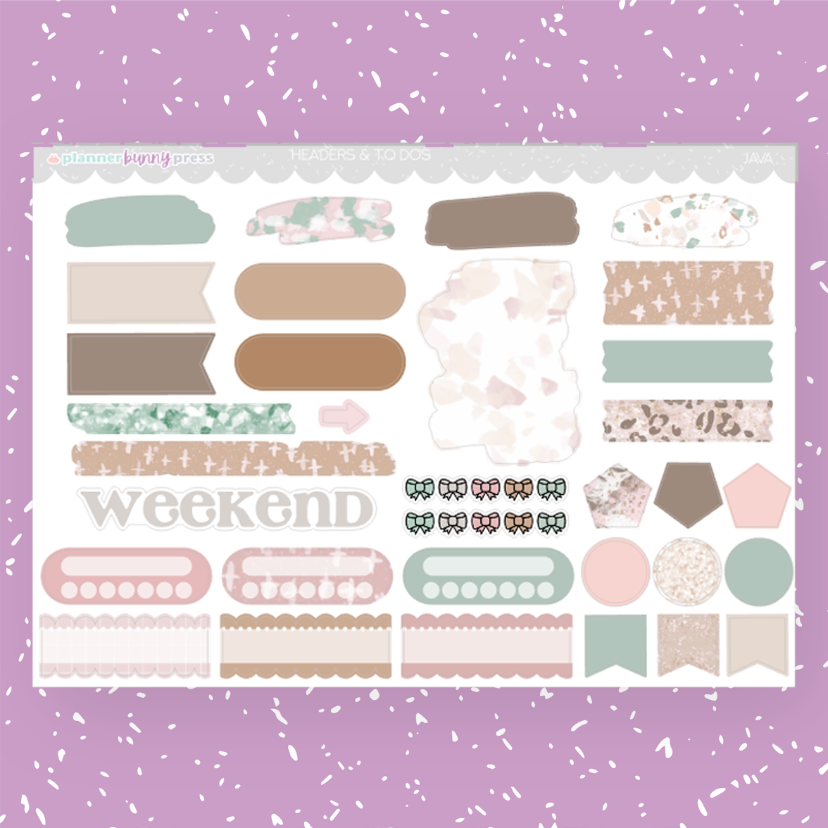 Java | Vertical Sticker Kit – Planner Bunny Press