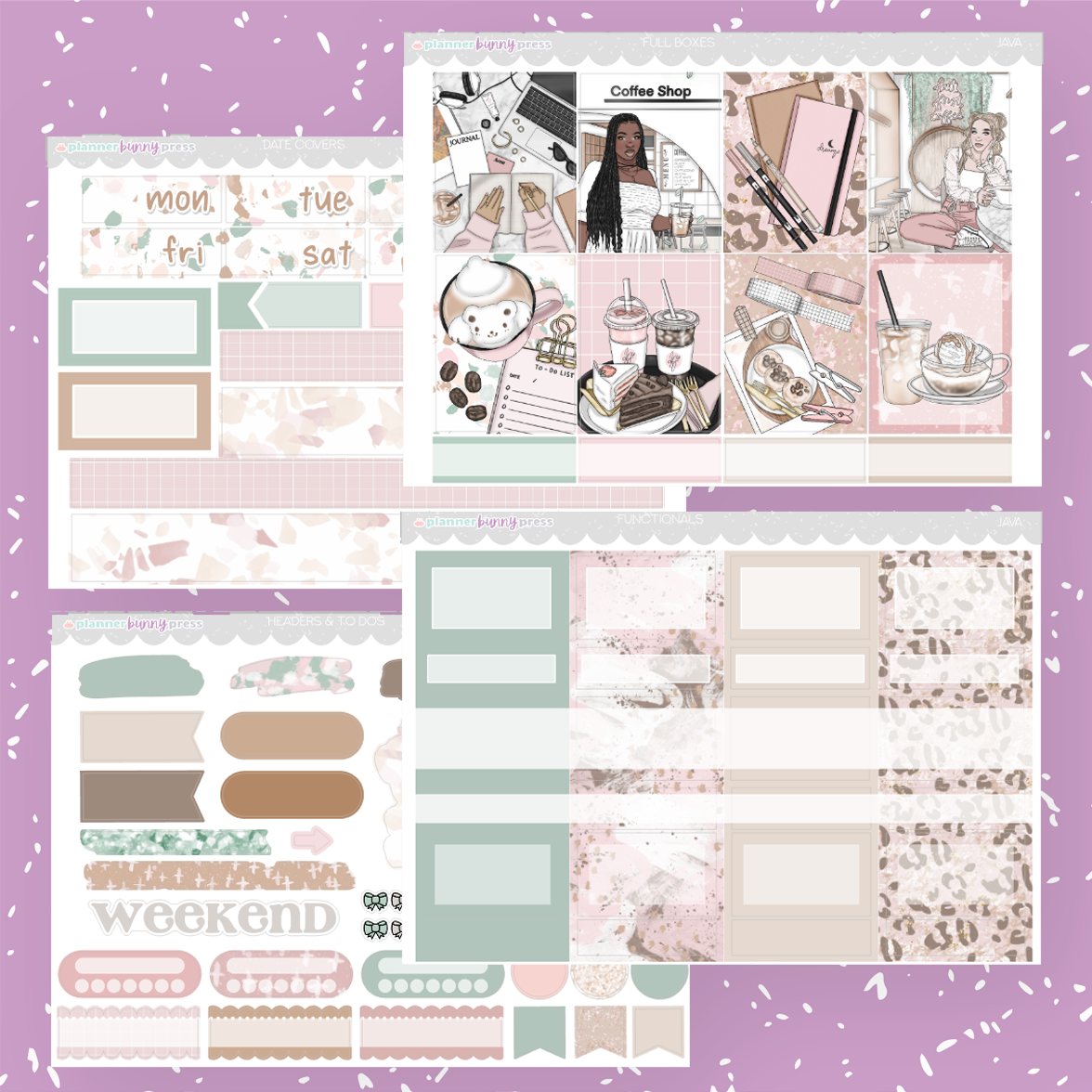 Java | Vertical Sticker Kit – Planner Bunny Press