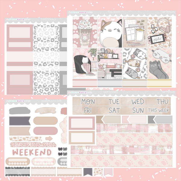 Cat Person | Vertical Sticker Kit – Planner Bunny Press
