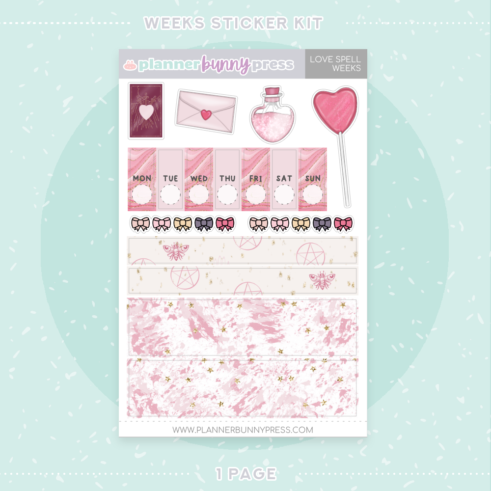 Love Spell | Hobonichi Weeks Sticker Kit