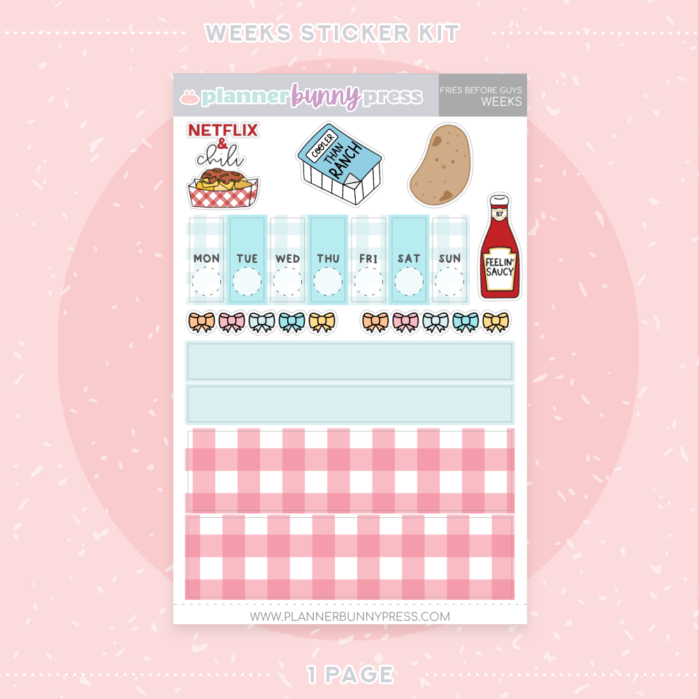 Fries Before Guys | Hobonichi Weeks Sticker Kit