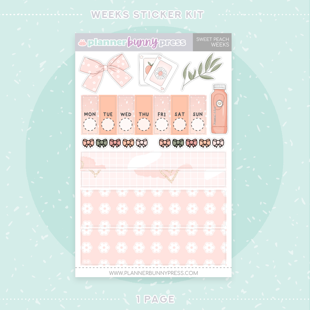 Sweet Peach | Hobonichi Weeks Sticker Kit