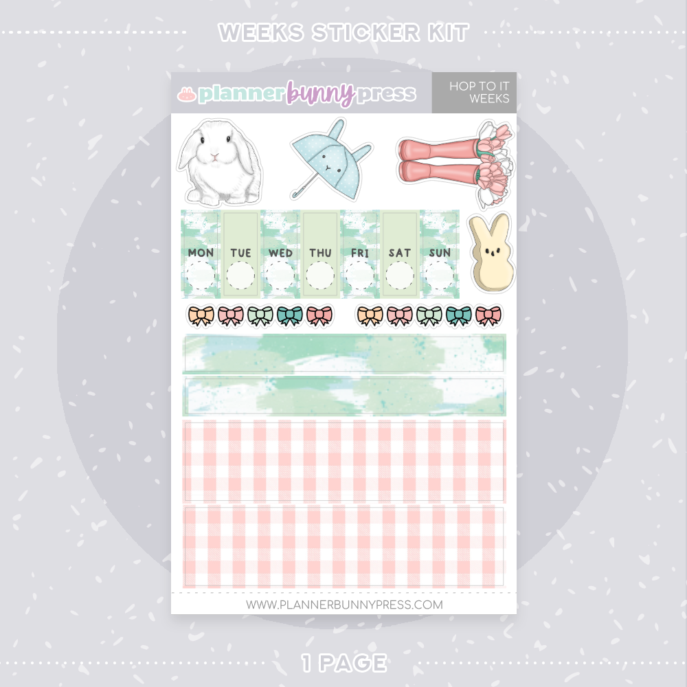 Hop To It | Hobonichi Weeks Sticker Kit